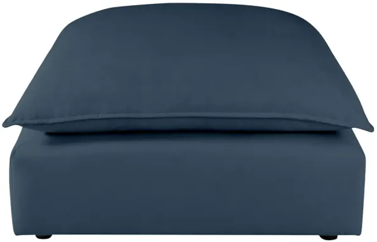 Cali Navy Performance Fabric Ottoman