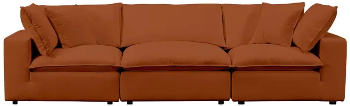 Cali Rust Performance Fabric Modular Sofa