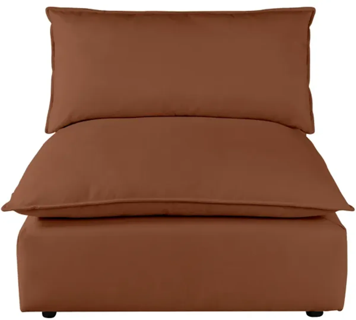 Cali Rust Performance Fabric Armless Chair