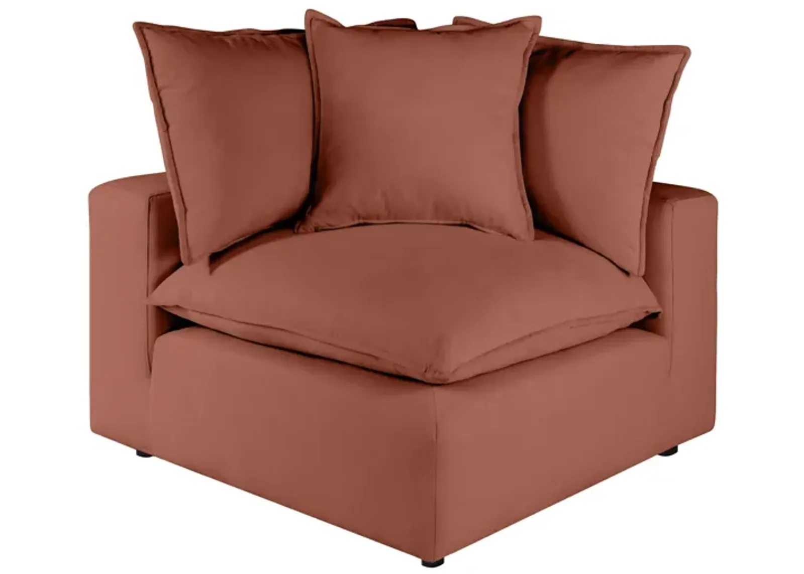 Cali Rust Performance Fabric Corner Chair