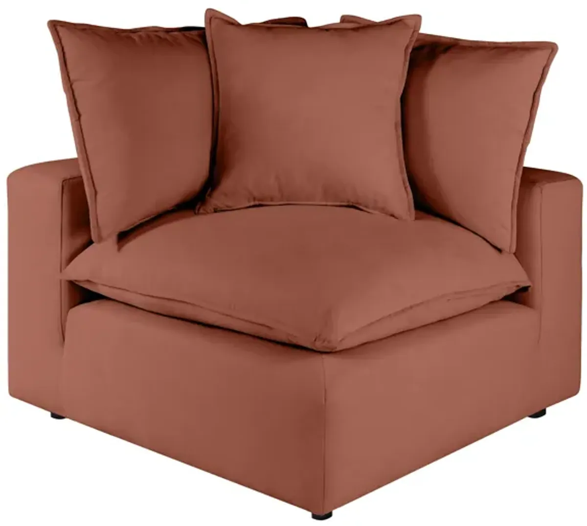 Cali Rust Performance Fabric Corner Chair