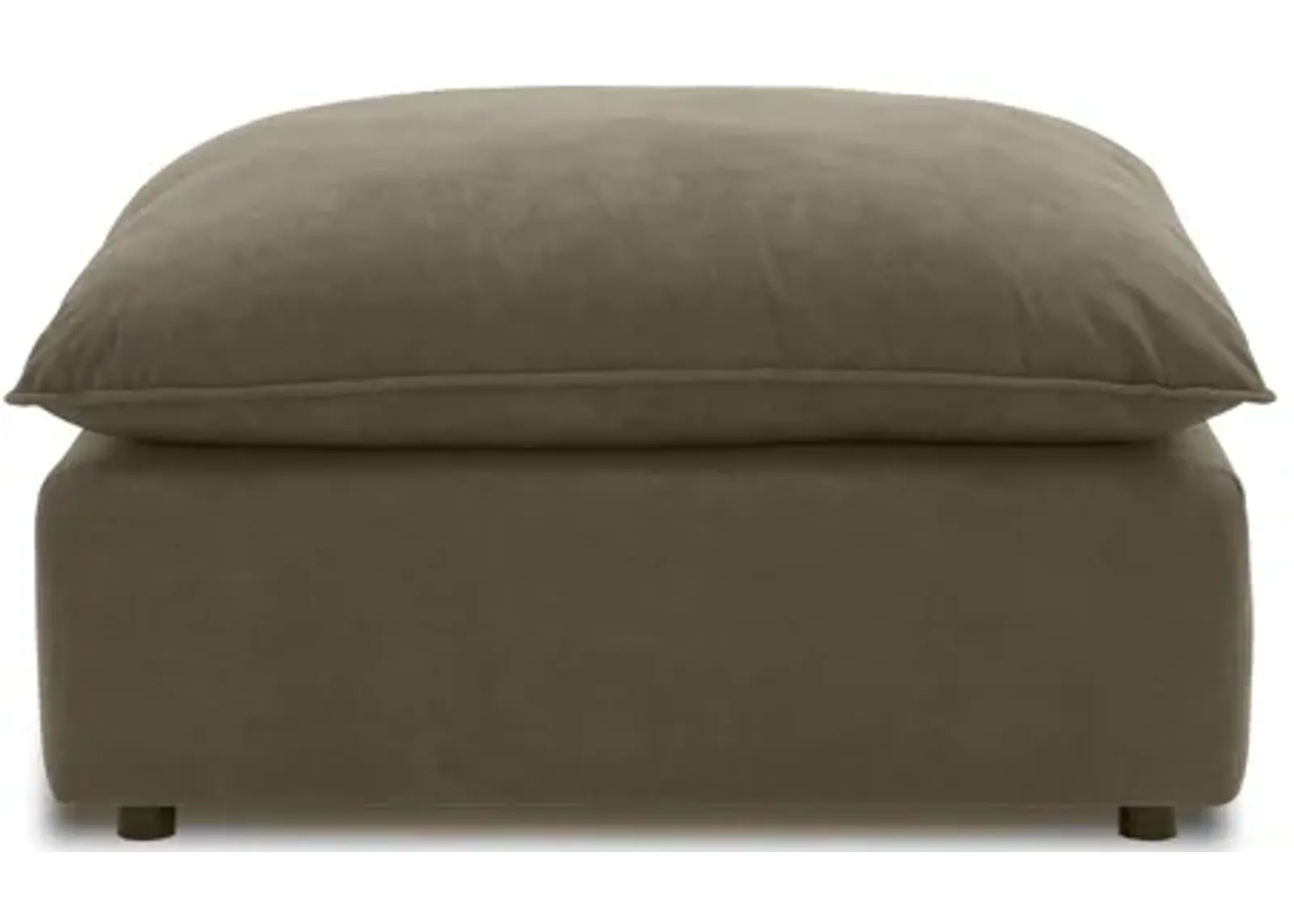 Cali Chocolate Brown Performance Velvet Ottoman