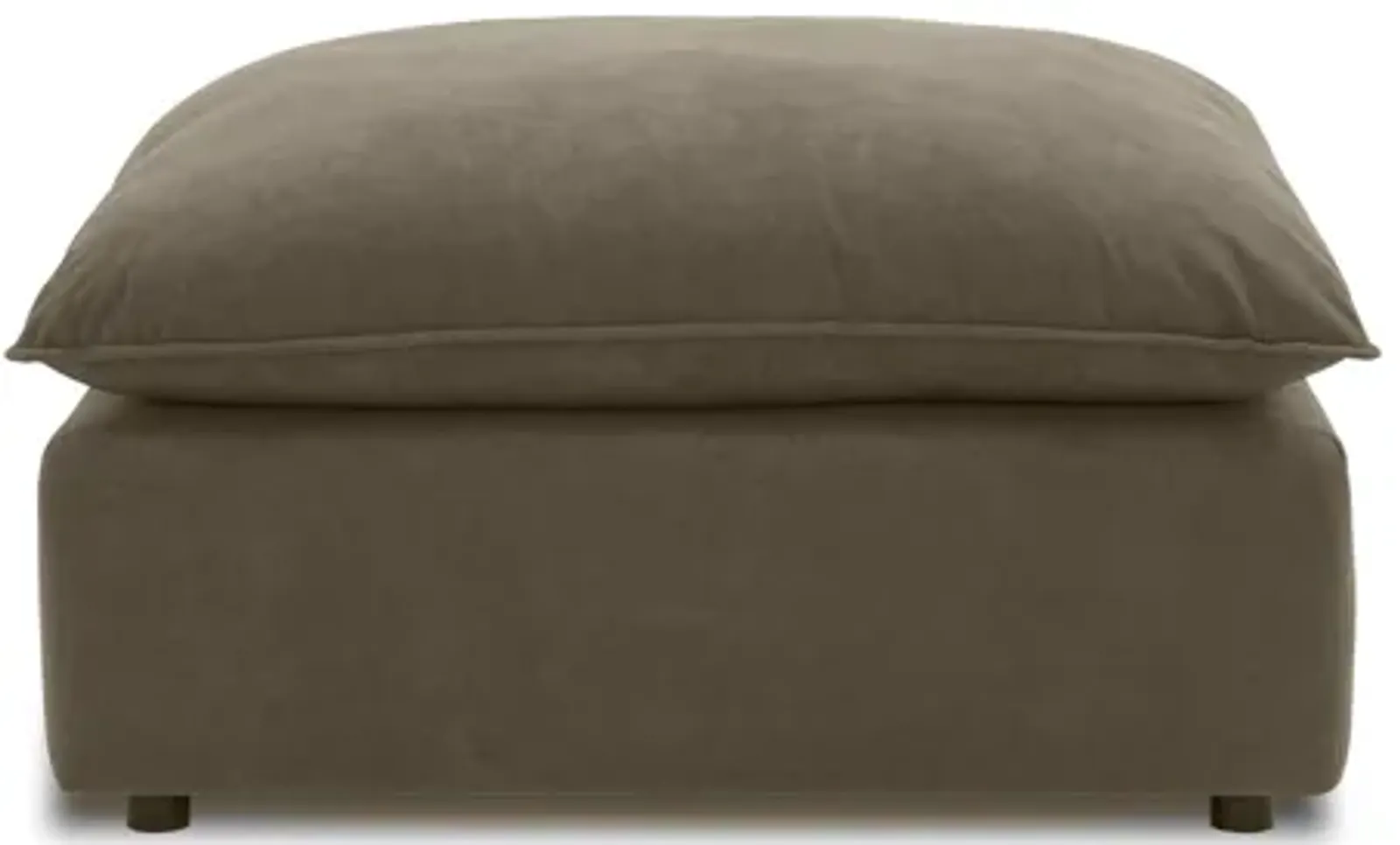 Cali Chocolate Brown Performance Velvet Ottoman