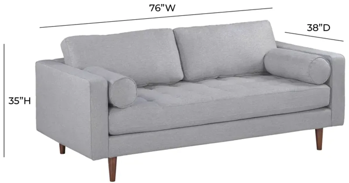 Cave Gray Tweed Loveseat