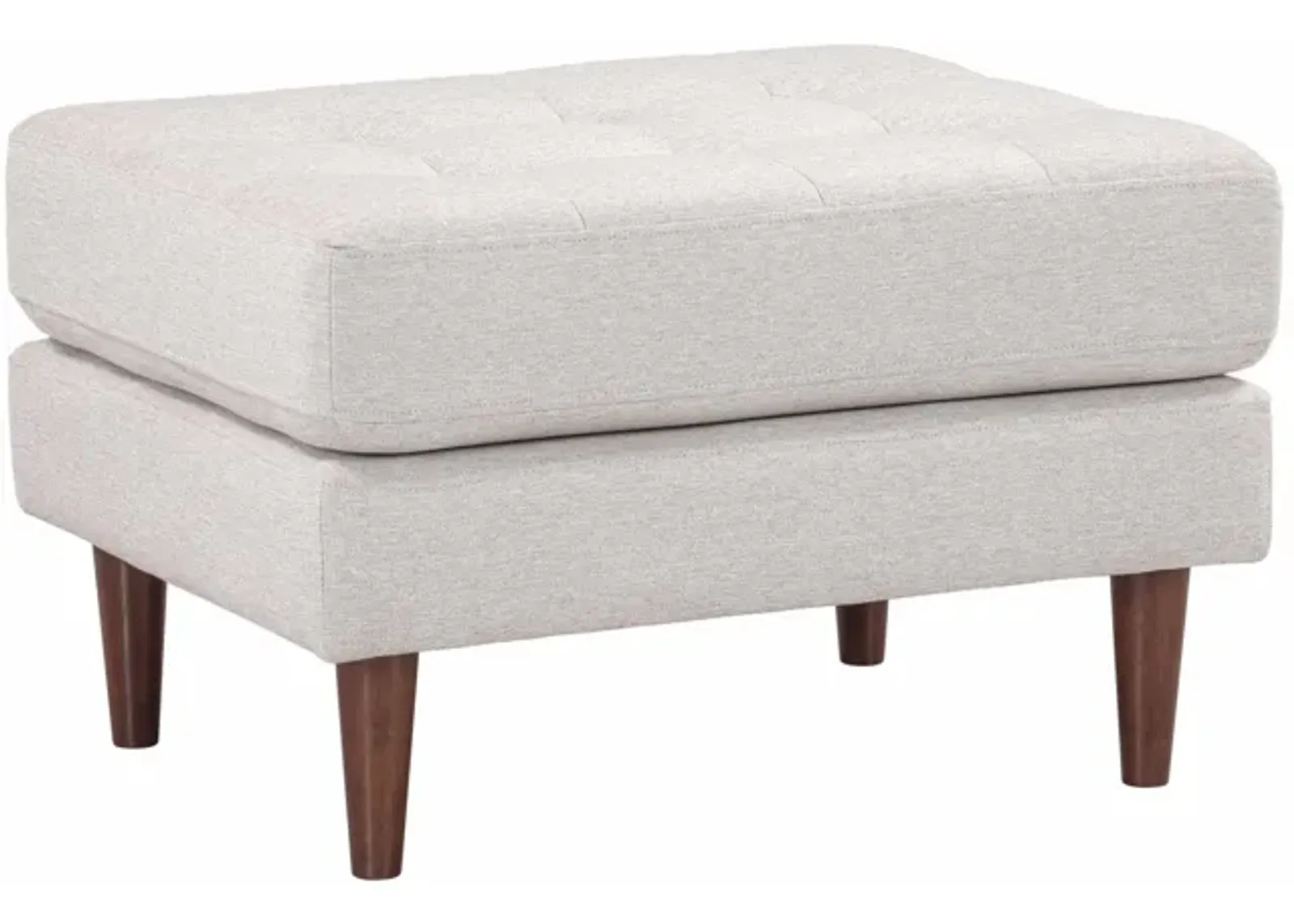 Cave Beige Tweed Ottoman