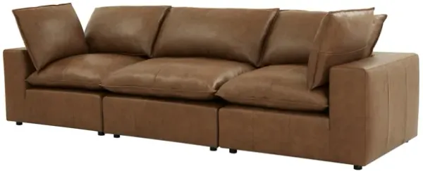 Cali Brown Leather Modular Sofa