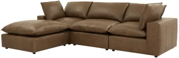Cali Brown Leather Modular Sectional