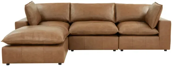 Cali Brown Leather Modular Sectional