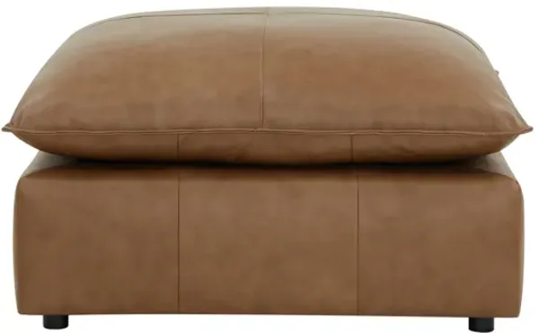 Cali Brown Performance Leather Ottoman