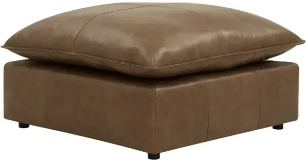 Cali Brown Performance Leather Ottoman