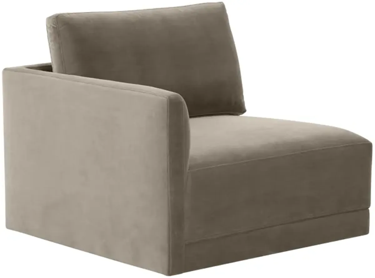 Willow Taupe LAF Corner Chair