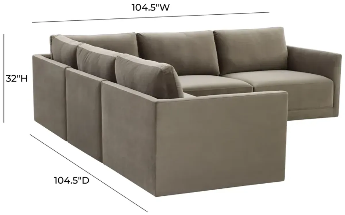 Willow Taupe Modular L Sectional