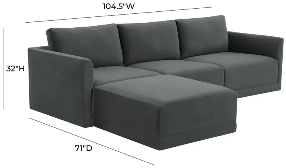 Willow Charcoal Modular Sectional