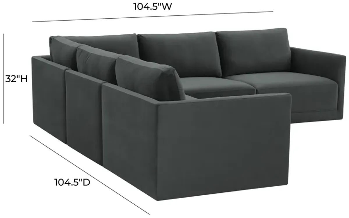 Willow Charcoal Modular L Sectional