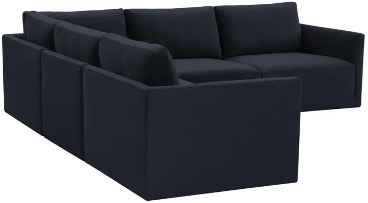 Willow Navy Modular L Sectional