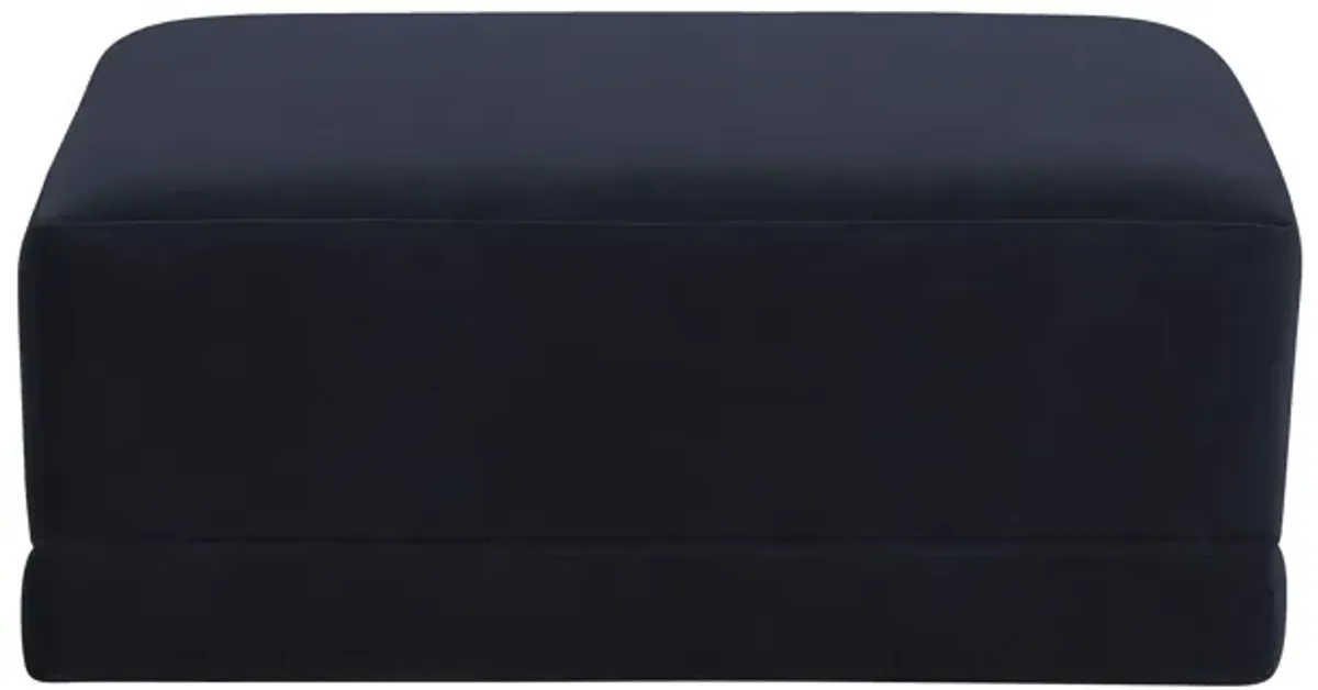 Willow Navy Ottoman