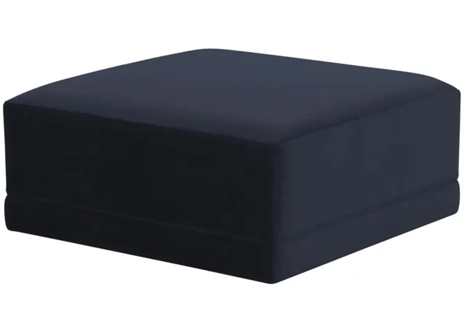 Willow Navy Ottoman