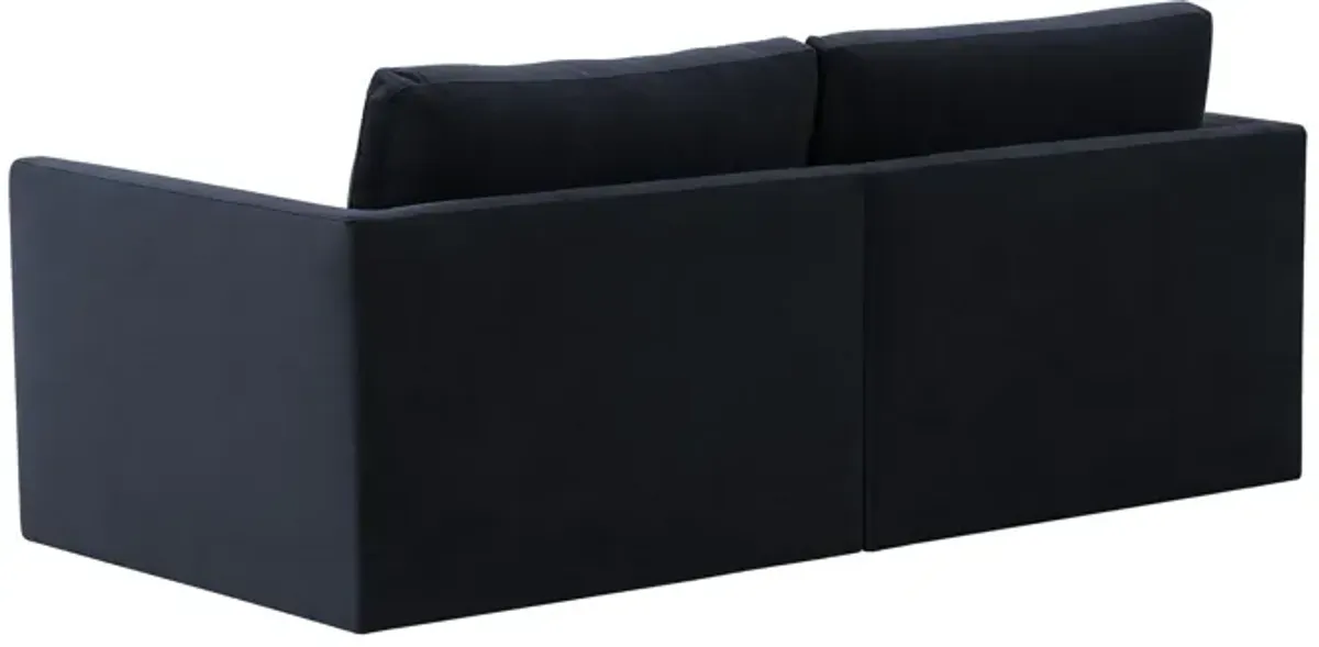 Willow Navy Modular Loveseat