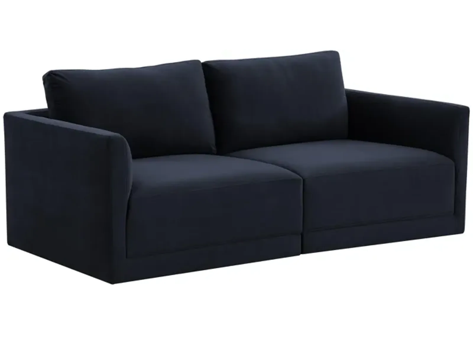 Willow Navy Modular Loveseat