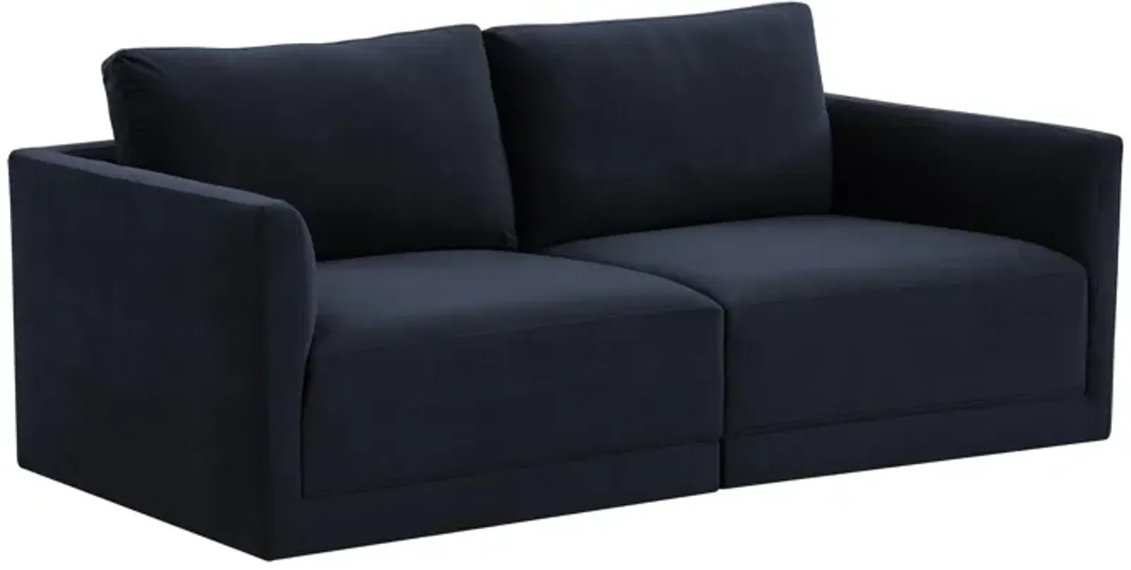 Willow Navy Modular Loveseat