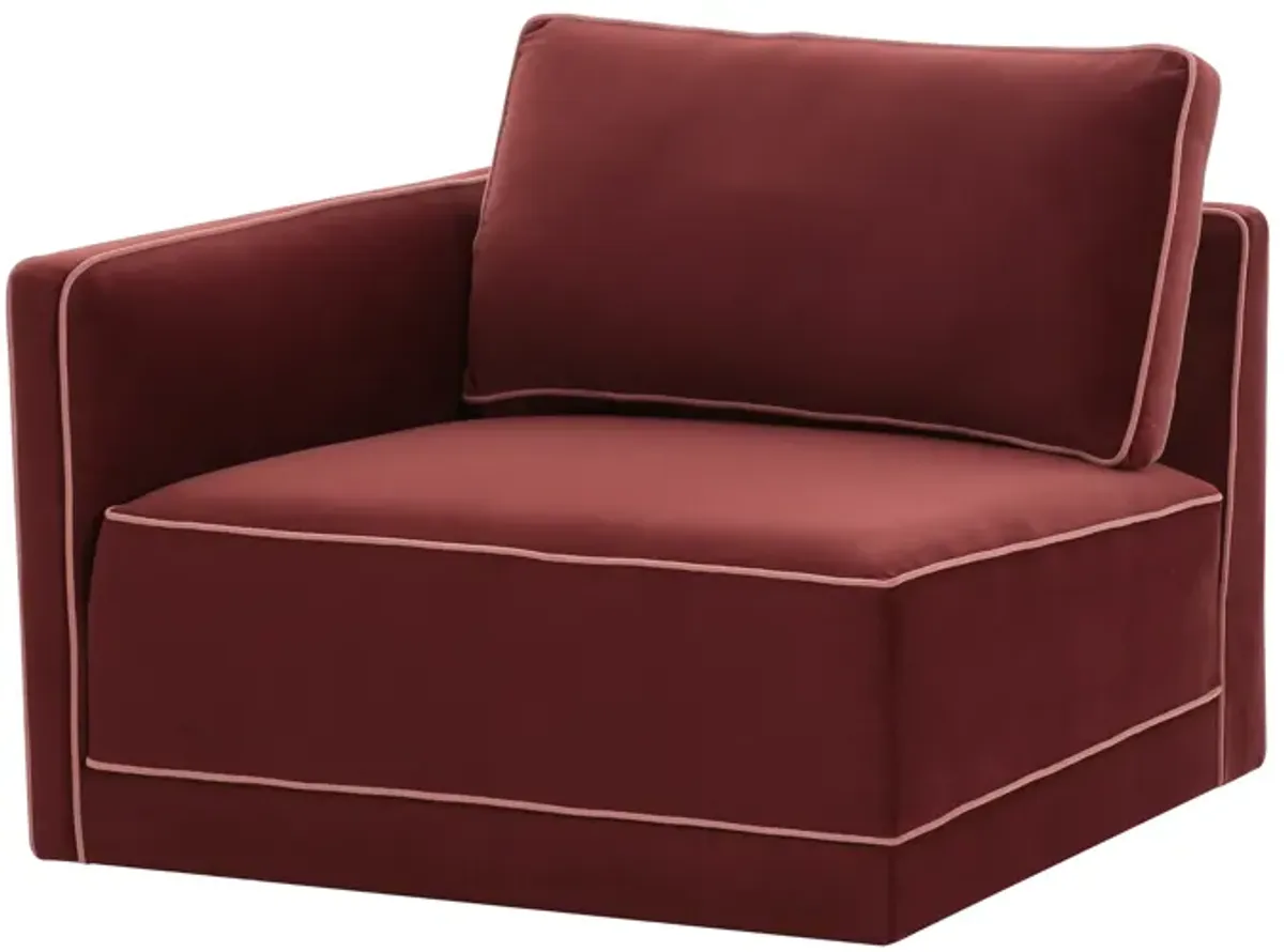 Willow Berry Red LAF Corner Chair