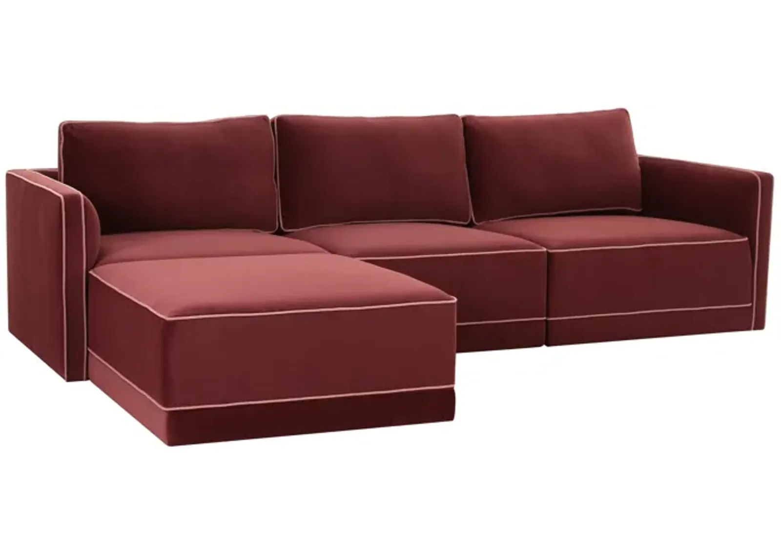 Willow Berry Red Modular Sectional