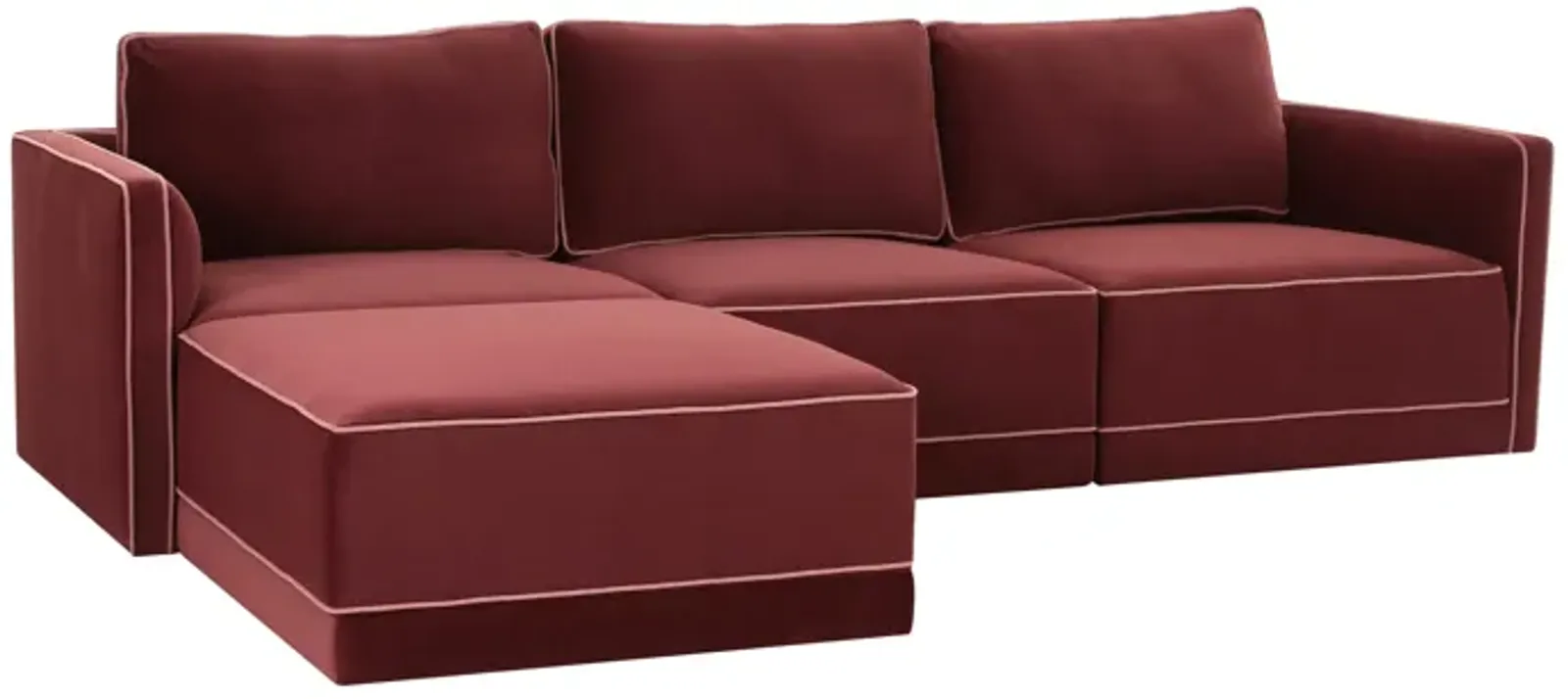 Willow Berry Red Modular Sectional