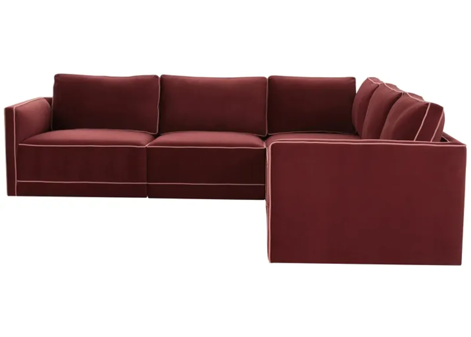 Willow Berry Red Modular L Sectional