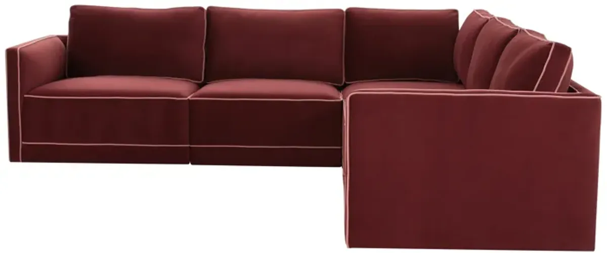 Willow Berry Red Modular L Sectional