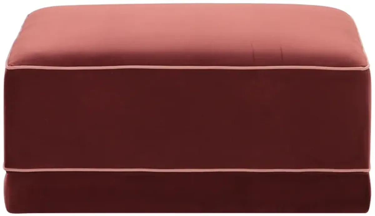 Willow Berry Red Ottoman