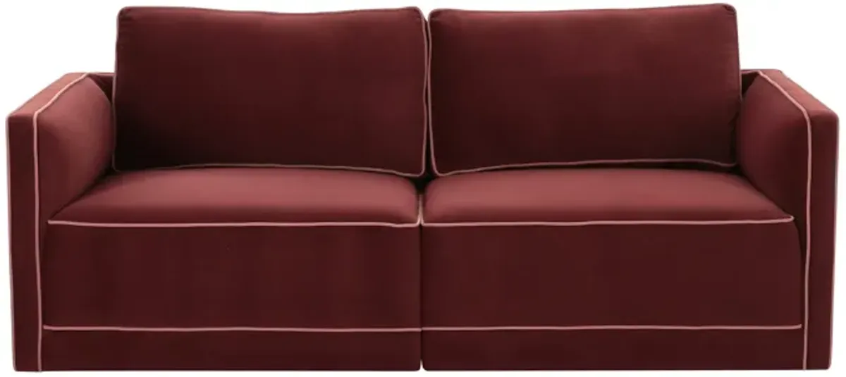 Willow Berry Red Modular Loveseat