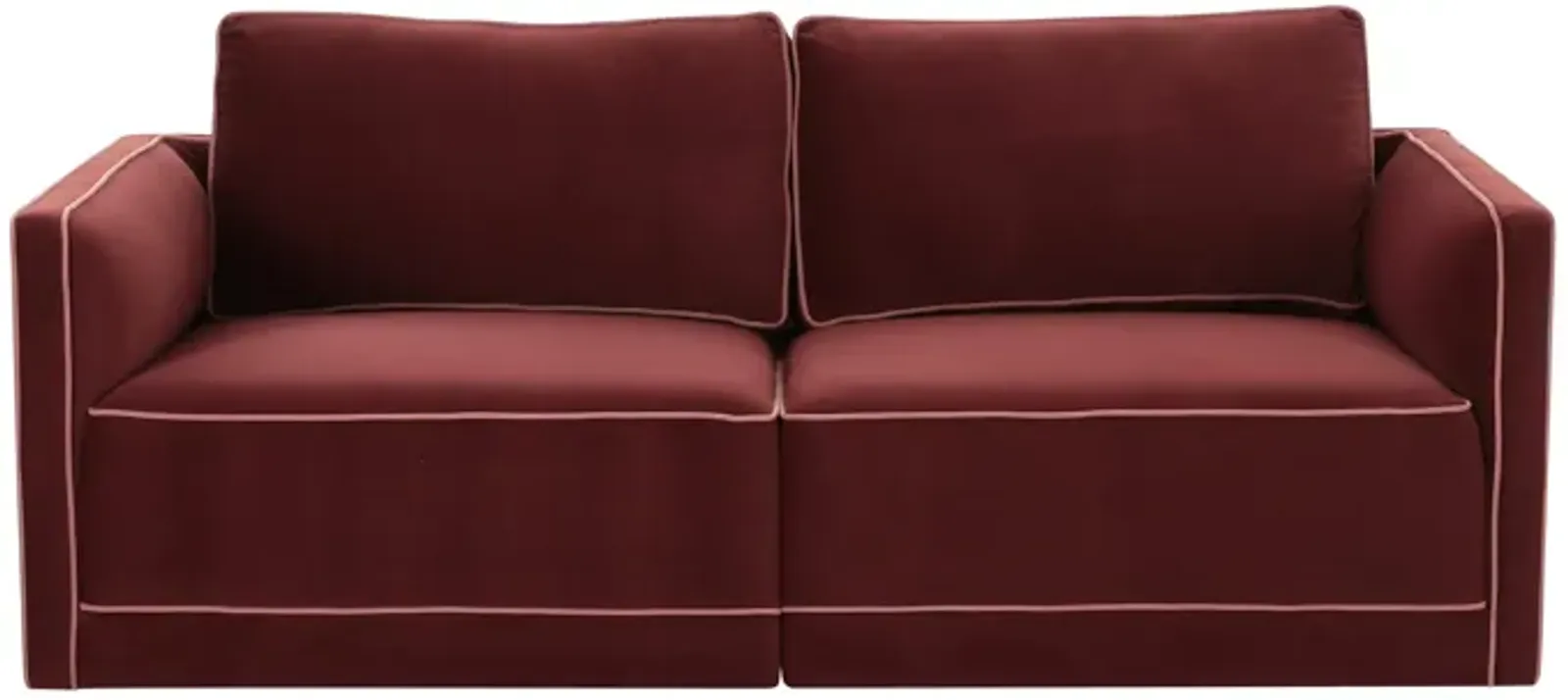 Willow Berry Red Modular Loveseat