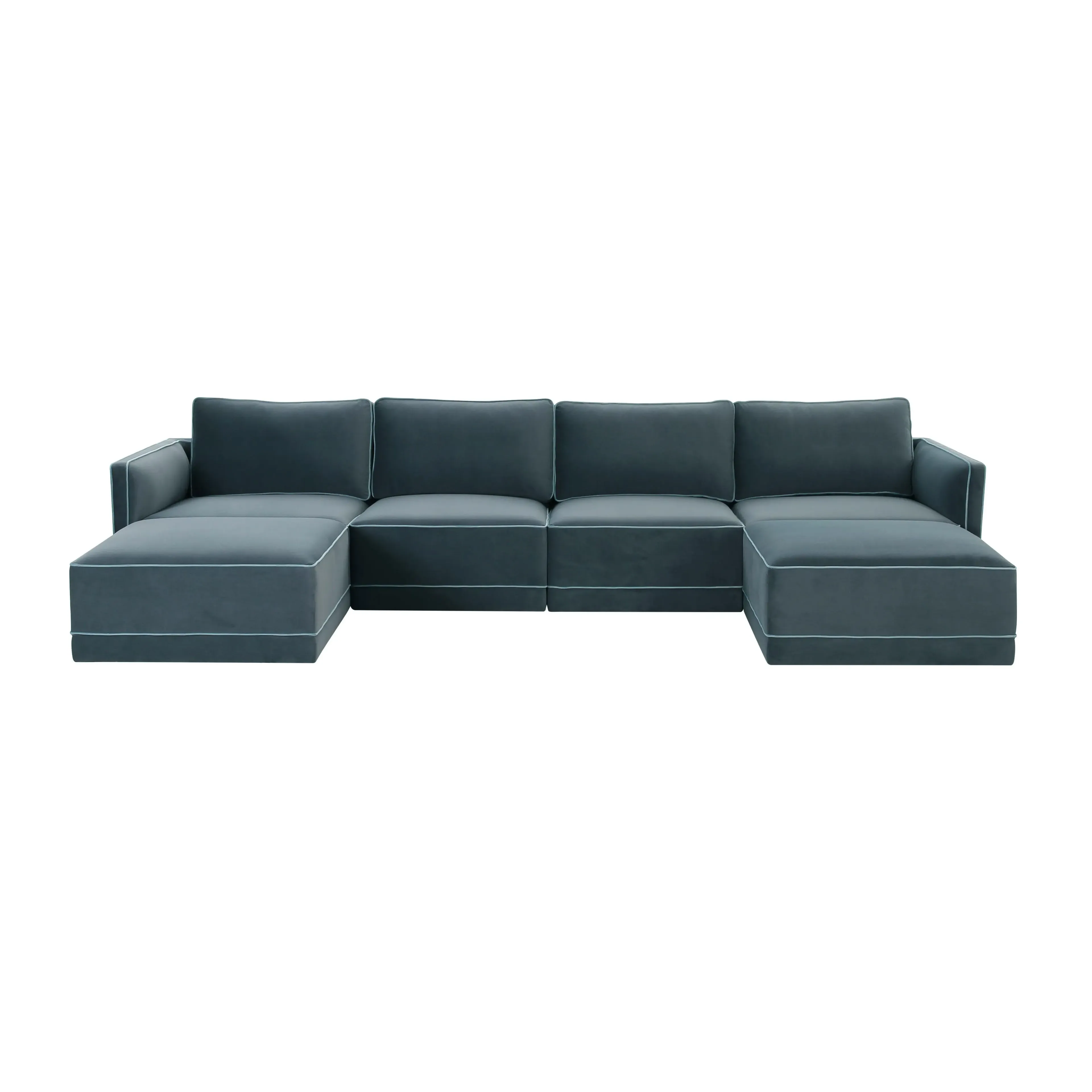 Soho Dual-Power Reclining 5-Piece Sectional - Sand | Furniture.com