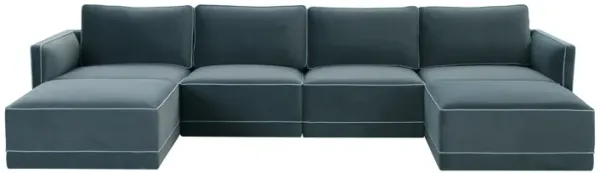 Willow Misty Blue Modular U Sectional