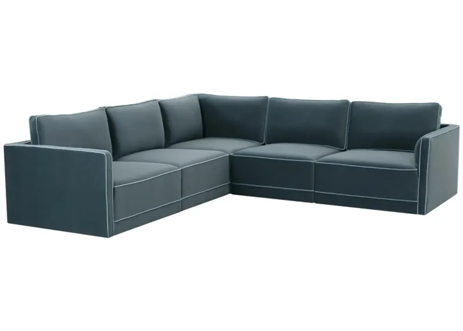 Willow Misty Blue Modular L Sectional