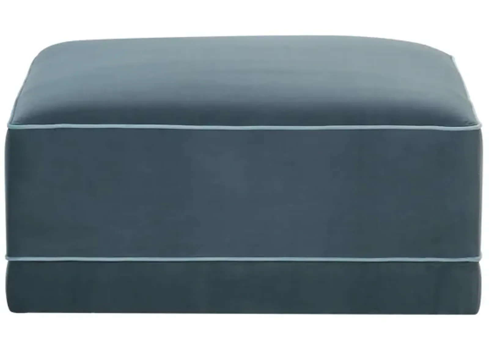 Willow Misty Blue Ottoman