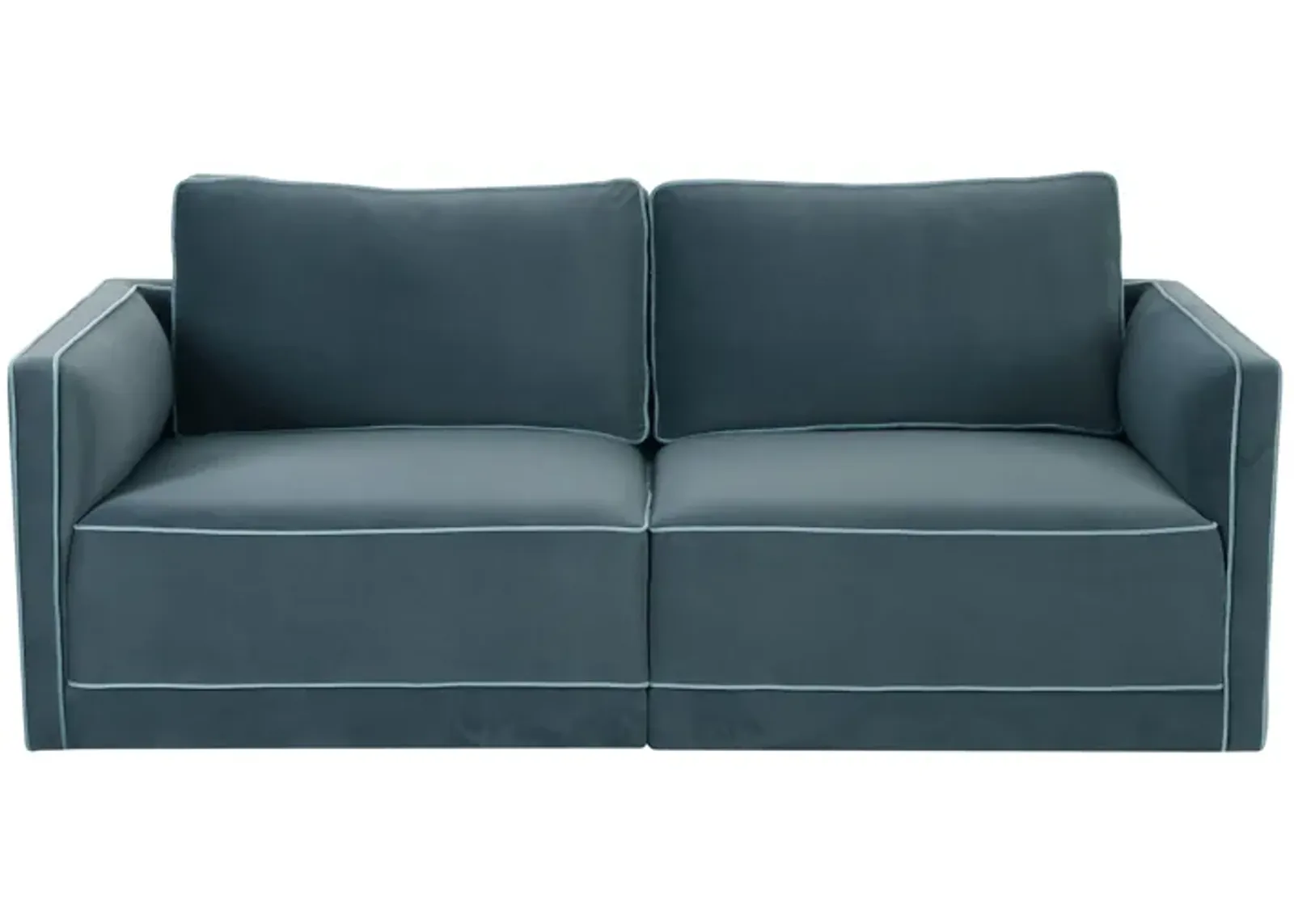 Willow Misty Blue Modular Loveseat