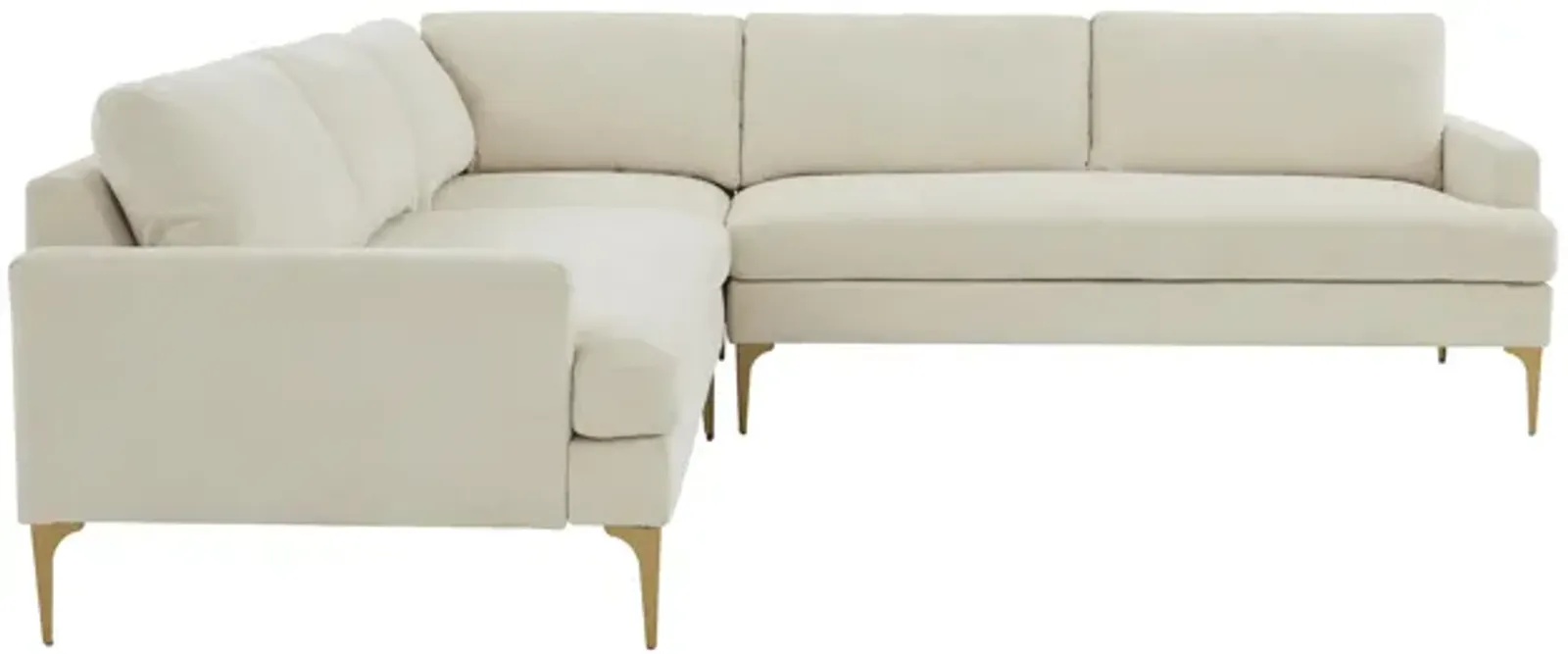 Serena Cream Velvet L-Sectional