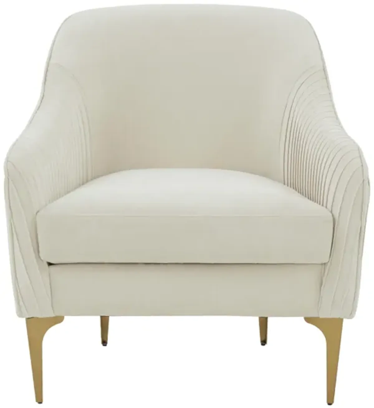 Serena Cream Velvet Accent Chair