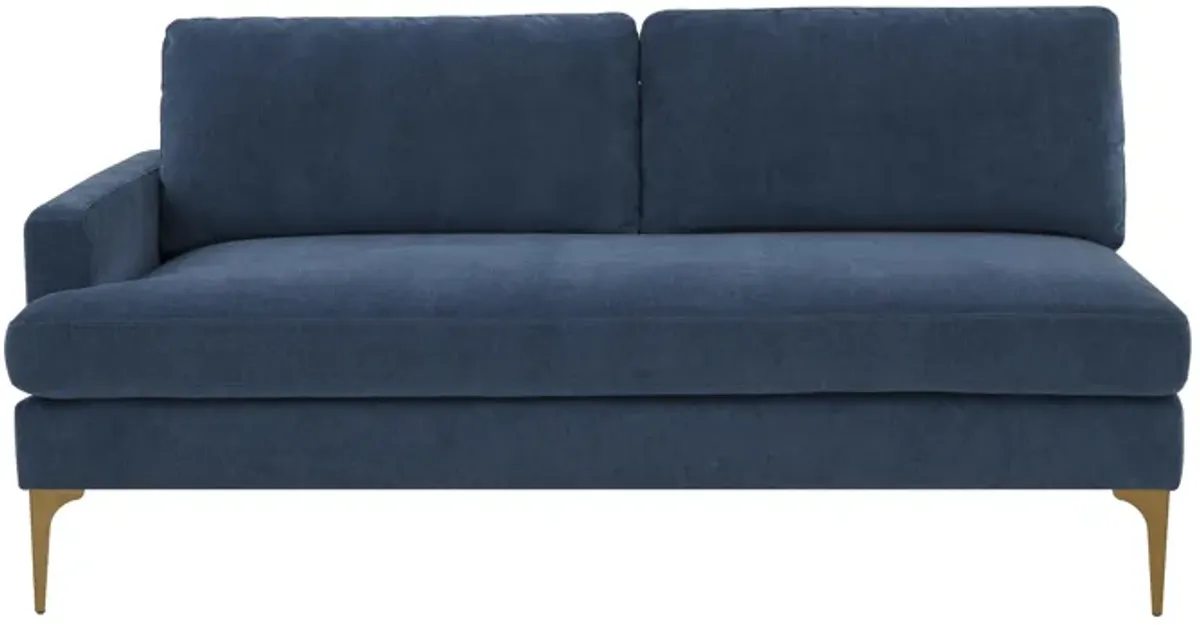 Serena Blue Velvet LAF Loveseat