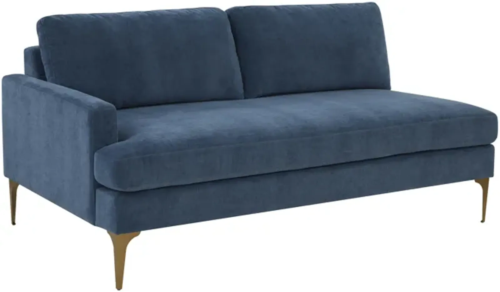 Serena Blue Velvet LAF Loveseat