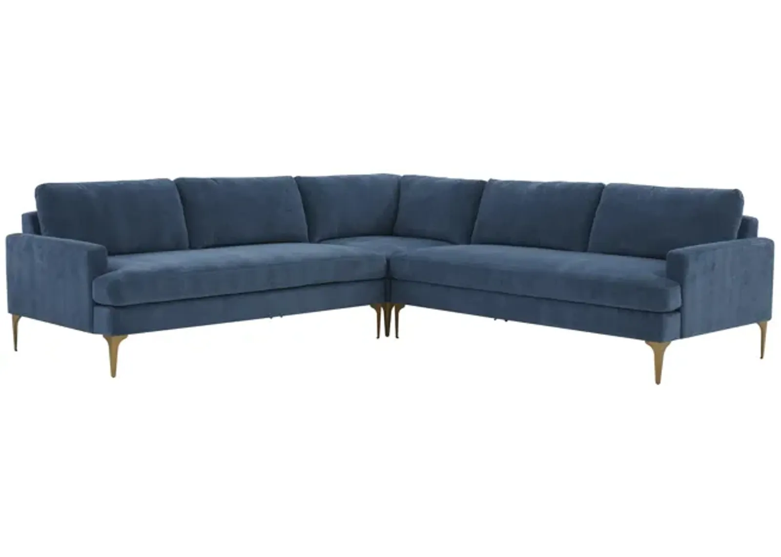 Serena Blue Velvet L-Sectional