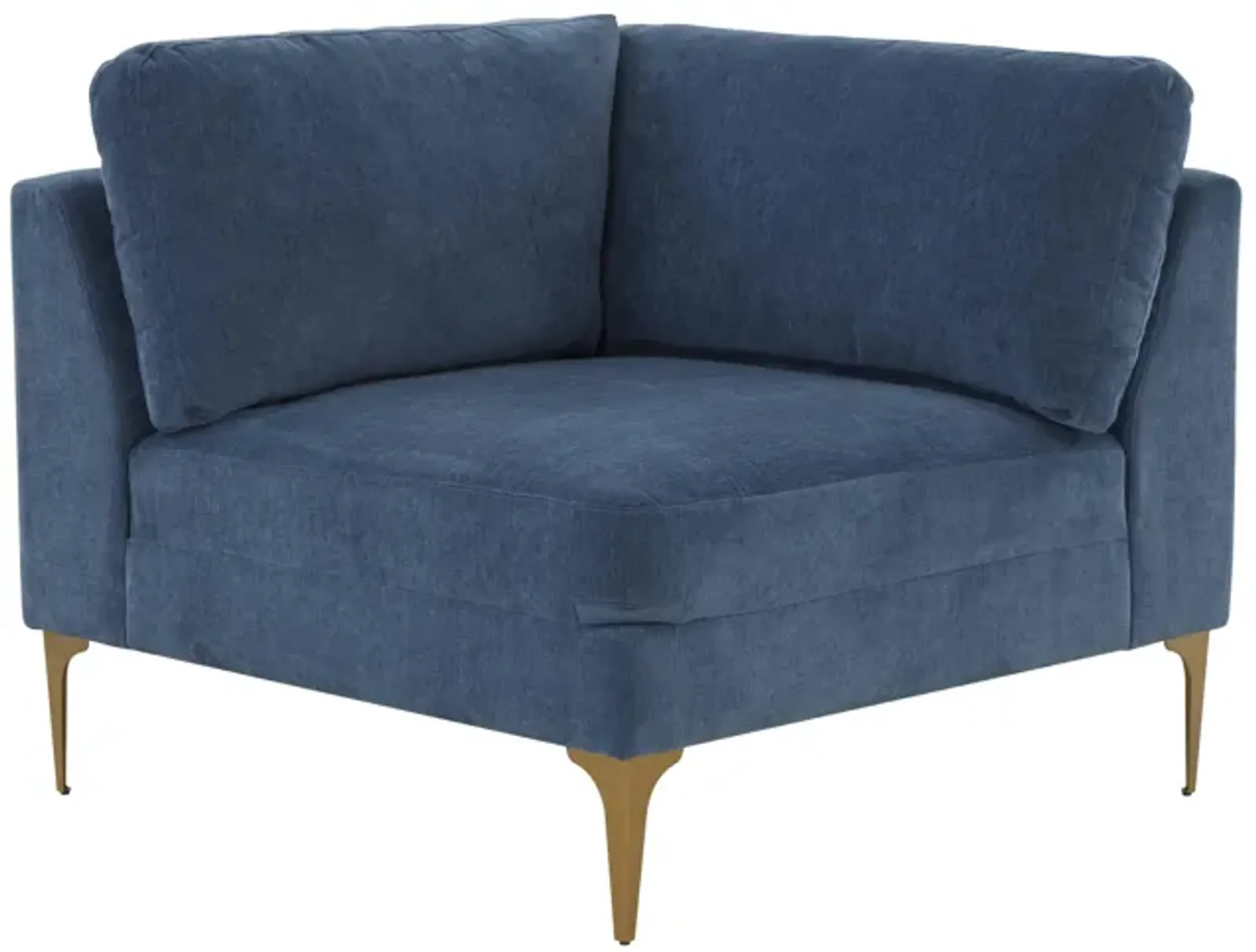 Serena Blue Velvet Corner Seat