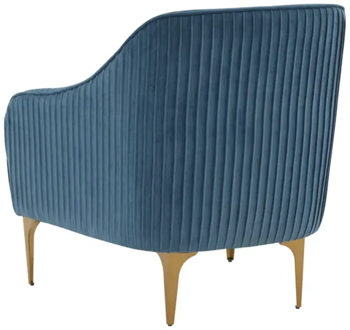 Serena Blue Velvet Accent Chair