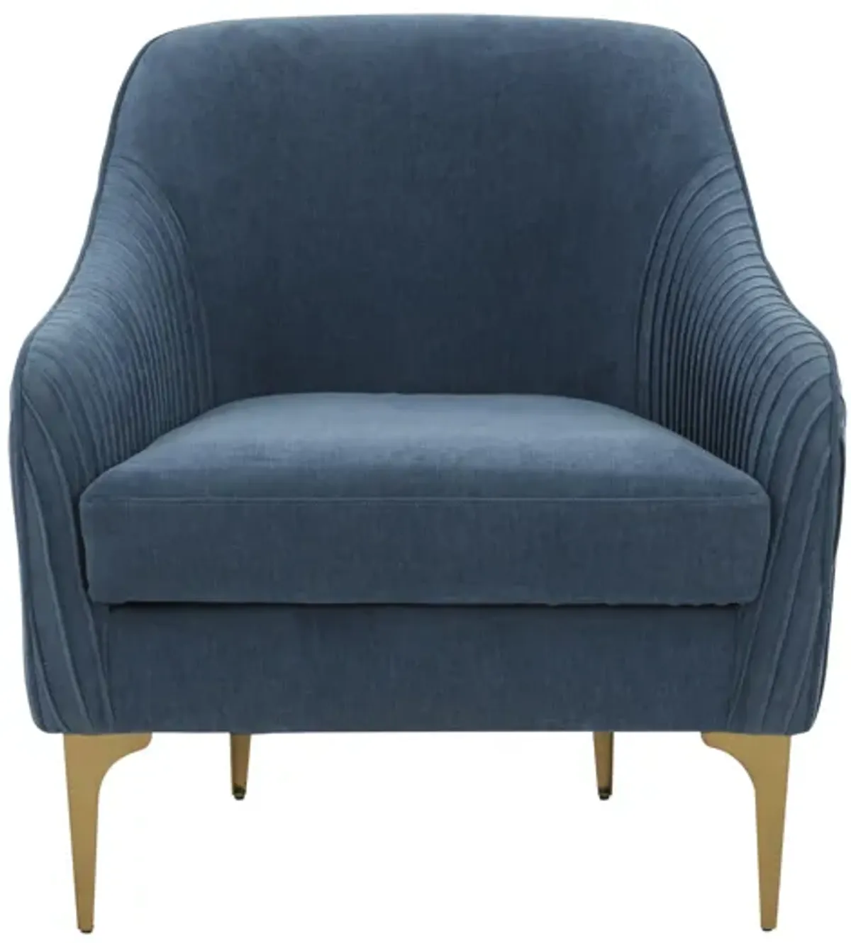 Serena Blue Velvet Accent Chair