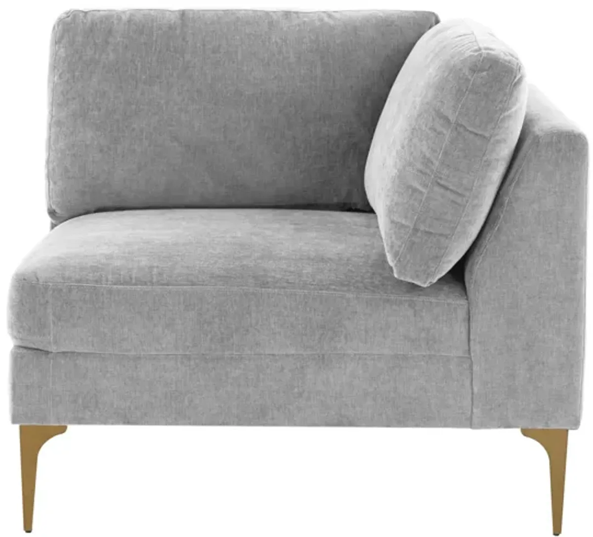 Serena Gray Velvet Armless Chair