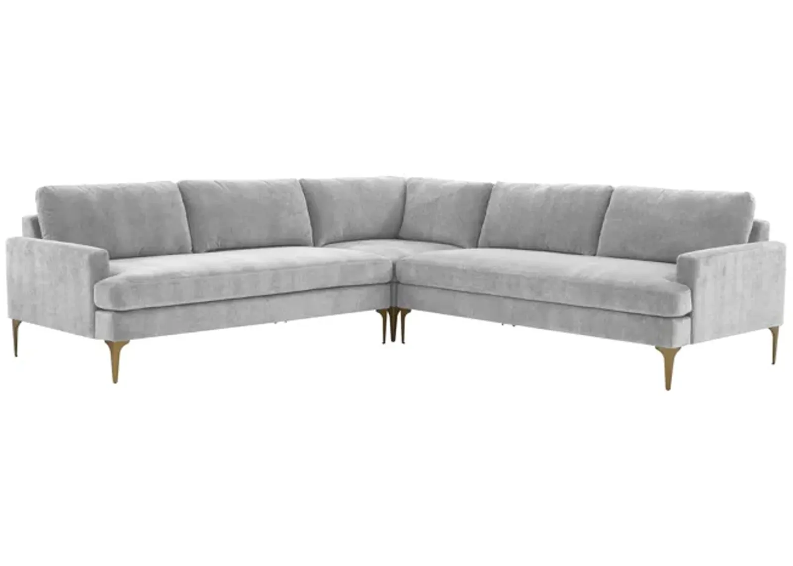 Serena Gray Velvet L-Sectional