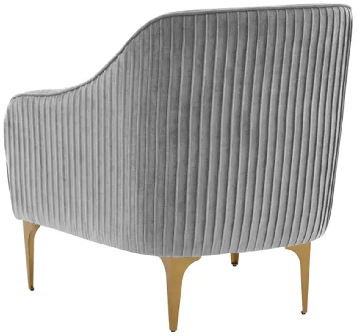 Serena Gray Velvet Accent Chair