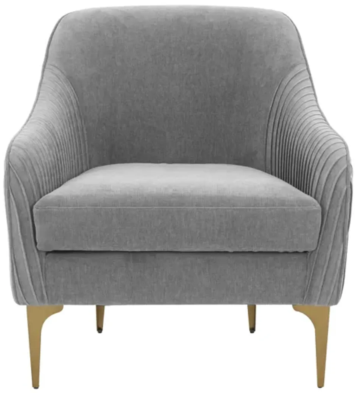 Serena Gray Velvet Accent Chair