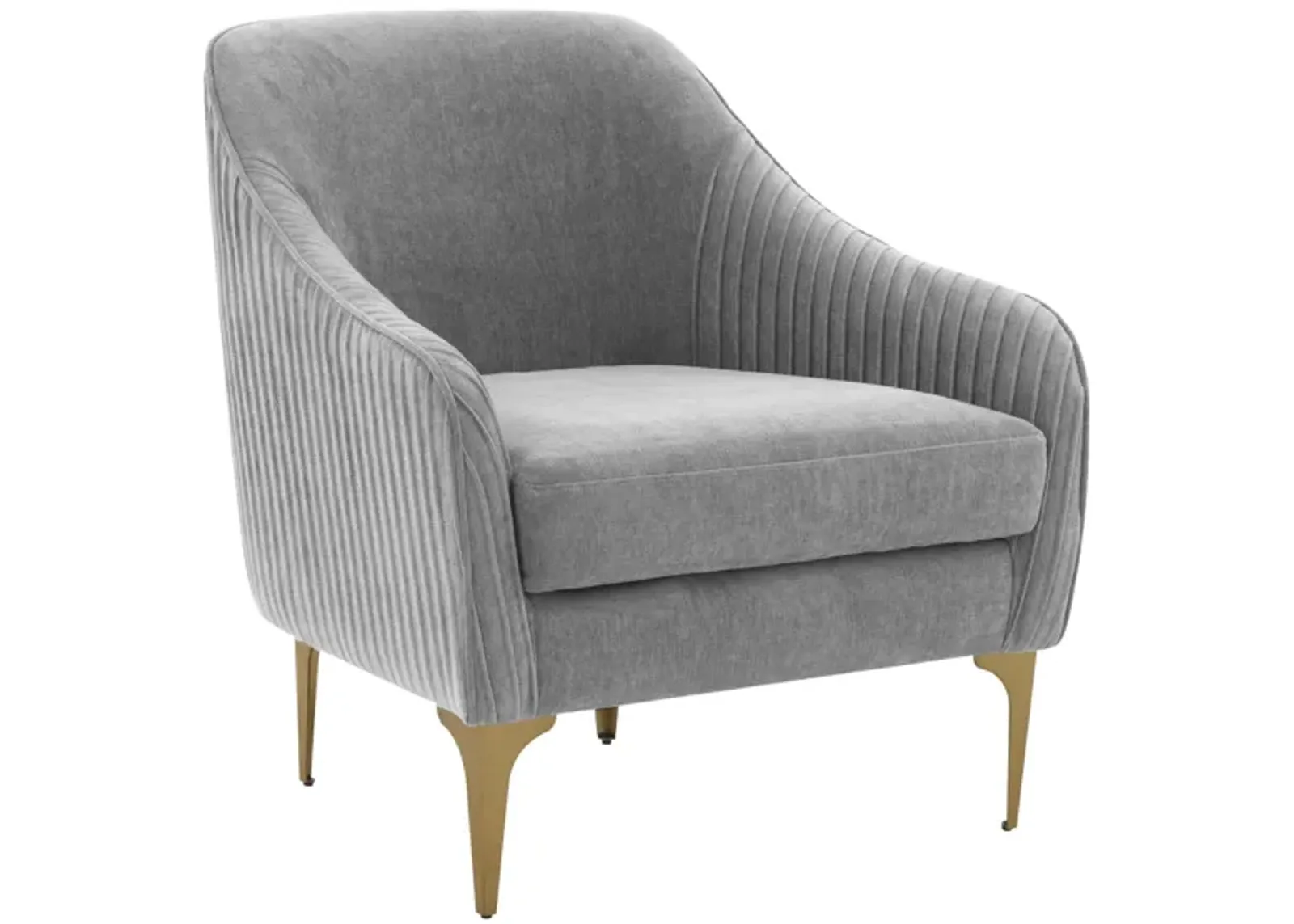 Serena Gray Velvet Accent Chair